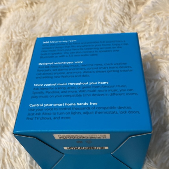 NIB echo dot 3rd gen with original box seal. Shown in pictures. Never opened. - Picture 4 of 6